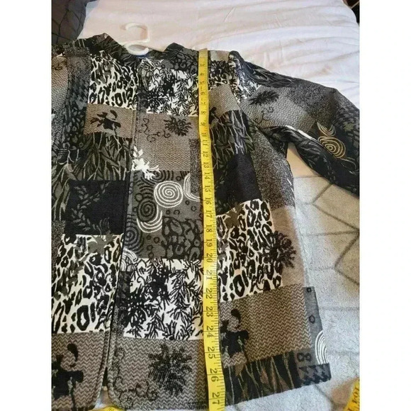 Susan Graver Jacket Womens Size XL Multicolor Floral Print Zip Maximalist Y2K - Picture 8 of 9